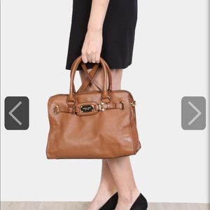 Michael Kors large brown leather bag
